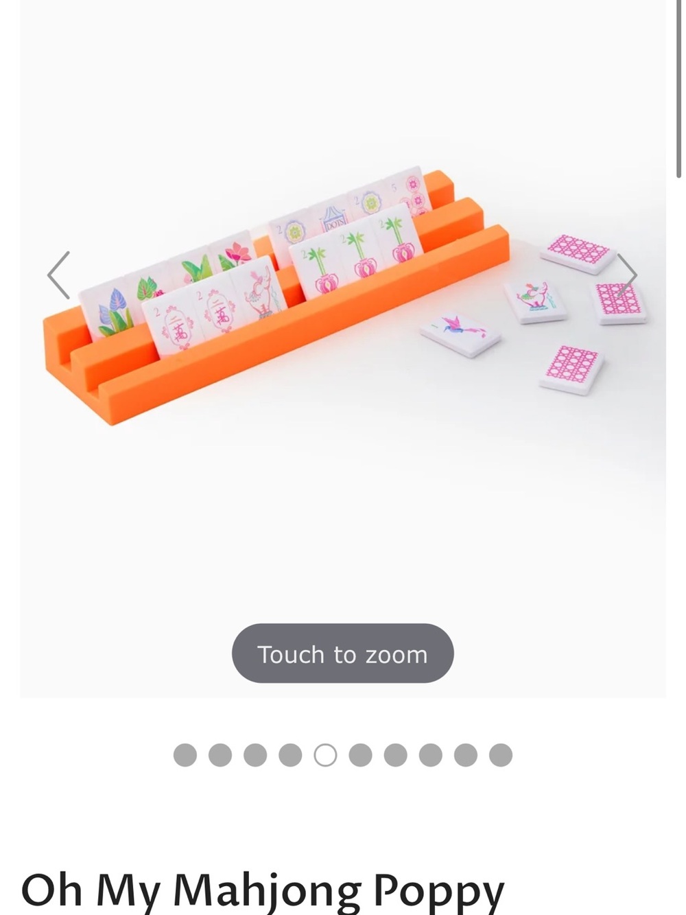 Oh My Mahjong Travel Set with Pink Patterned Case - Picture 5 of 7